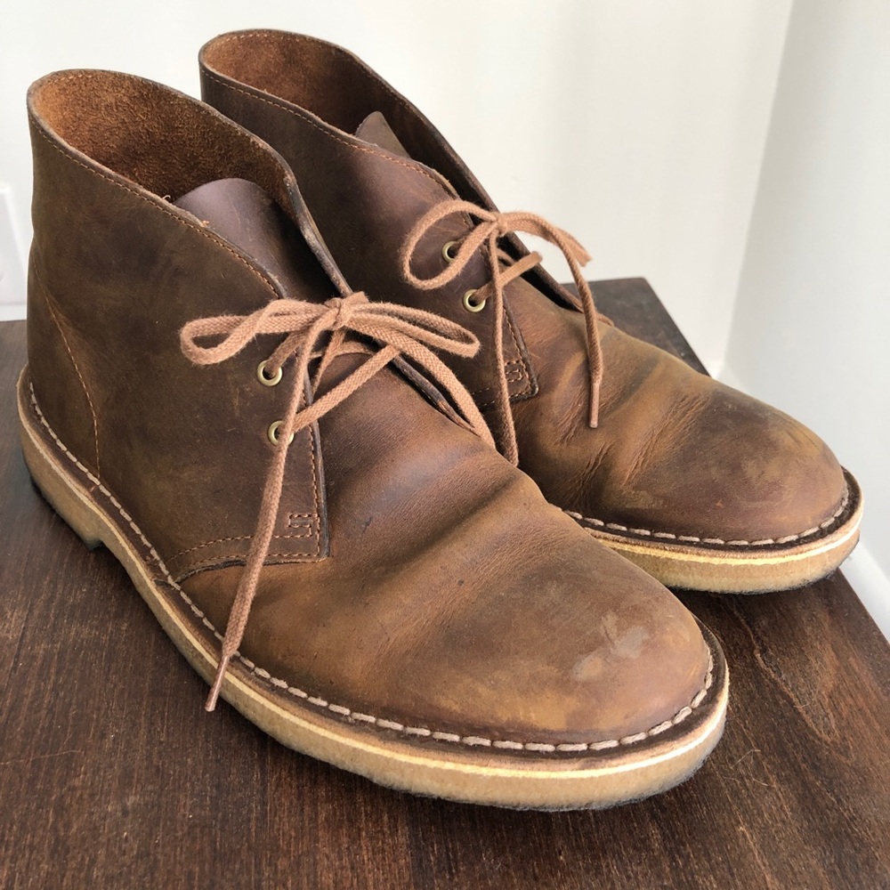Clarks Bushacre Chukka Nubuck Leather Boots
